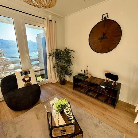 Apartamento Vue Imprenable Sur Les Alpes Et Parking Prive Gratuit Crans-Montana Exterior foto