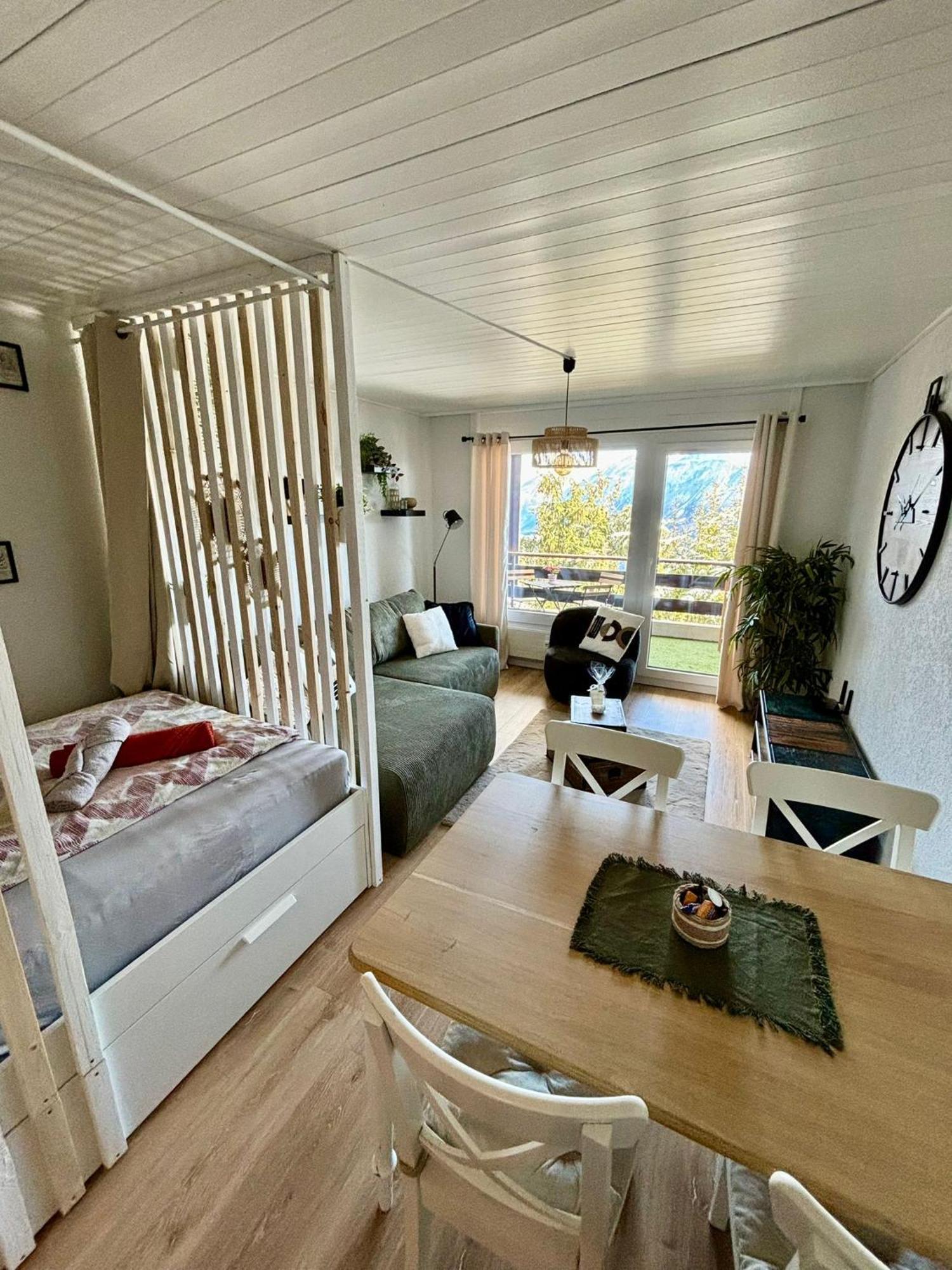 Vue Imprenable Sur Les Alpes Et Parking Prive Gratuit Appartement Crans-Montana