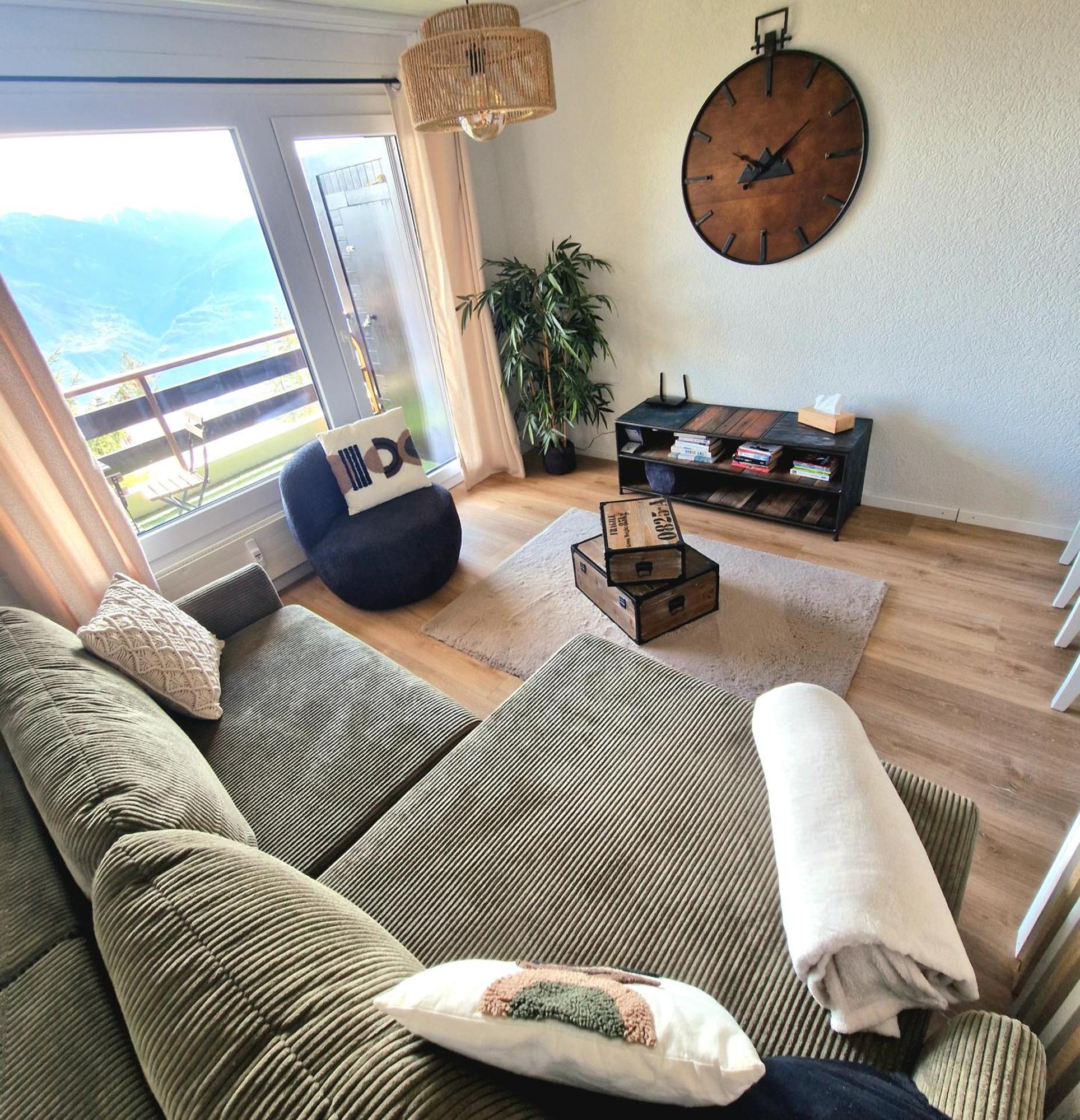 Vue Imprenable Sur Les Alpes Et Parking Prive Gratuit Appartement Crans-Montana